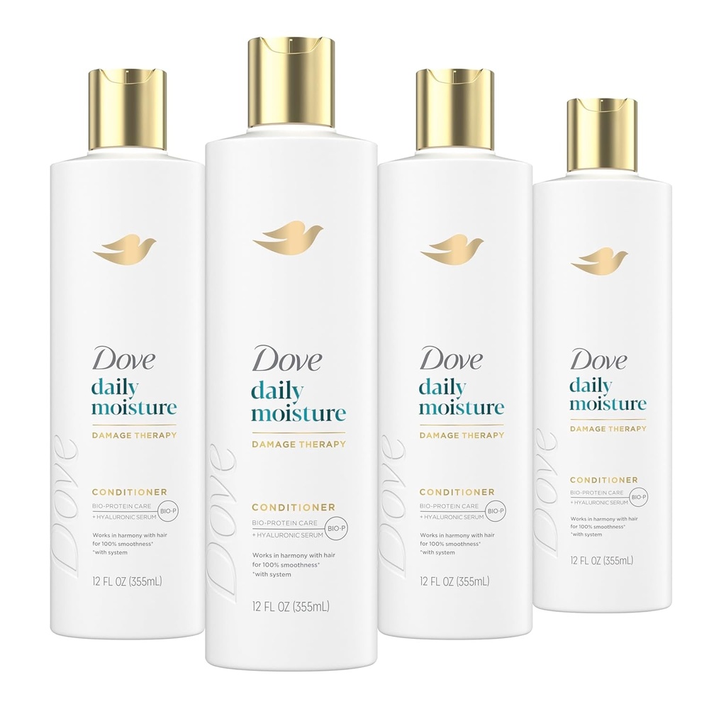 image:imageDove Daily Moisture Conditioner for Dry Hair with Hyaluronic Serum 12oz 4ct12 Fl Oz Pack of 4