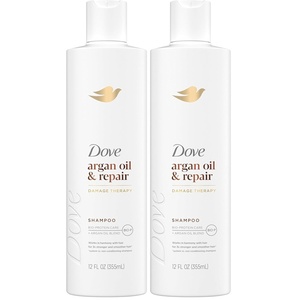 Dove Argan Oil & Repair Shampoo for Fine, Damaged Hair 12oz(12 Fl Oz (Pack of 2))