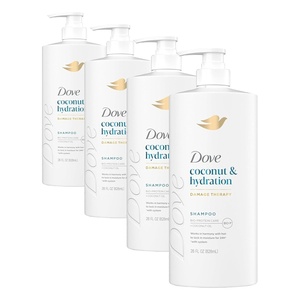 Dove Coconut & Hydration Shampoo for Dry Hair with Coconut Oil 28oz(28 Fl Oz (Pack of 4))