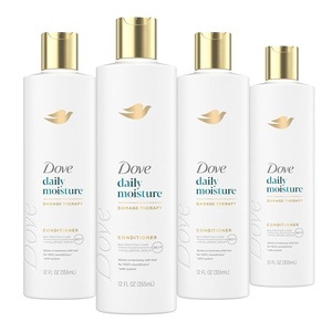 Dove Daily Moisture Conditioner for Dry Hair with Hyaluronic Serum 12oz 4ct(12 Fl Oz (Pack of 4))