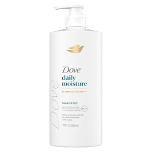 Dove Daily Moisture Shampoo for Dry Hair with Hyaluronic Serum 12oz 4ct(28 Fl Oz (Pack of 1))