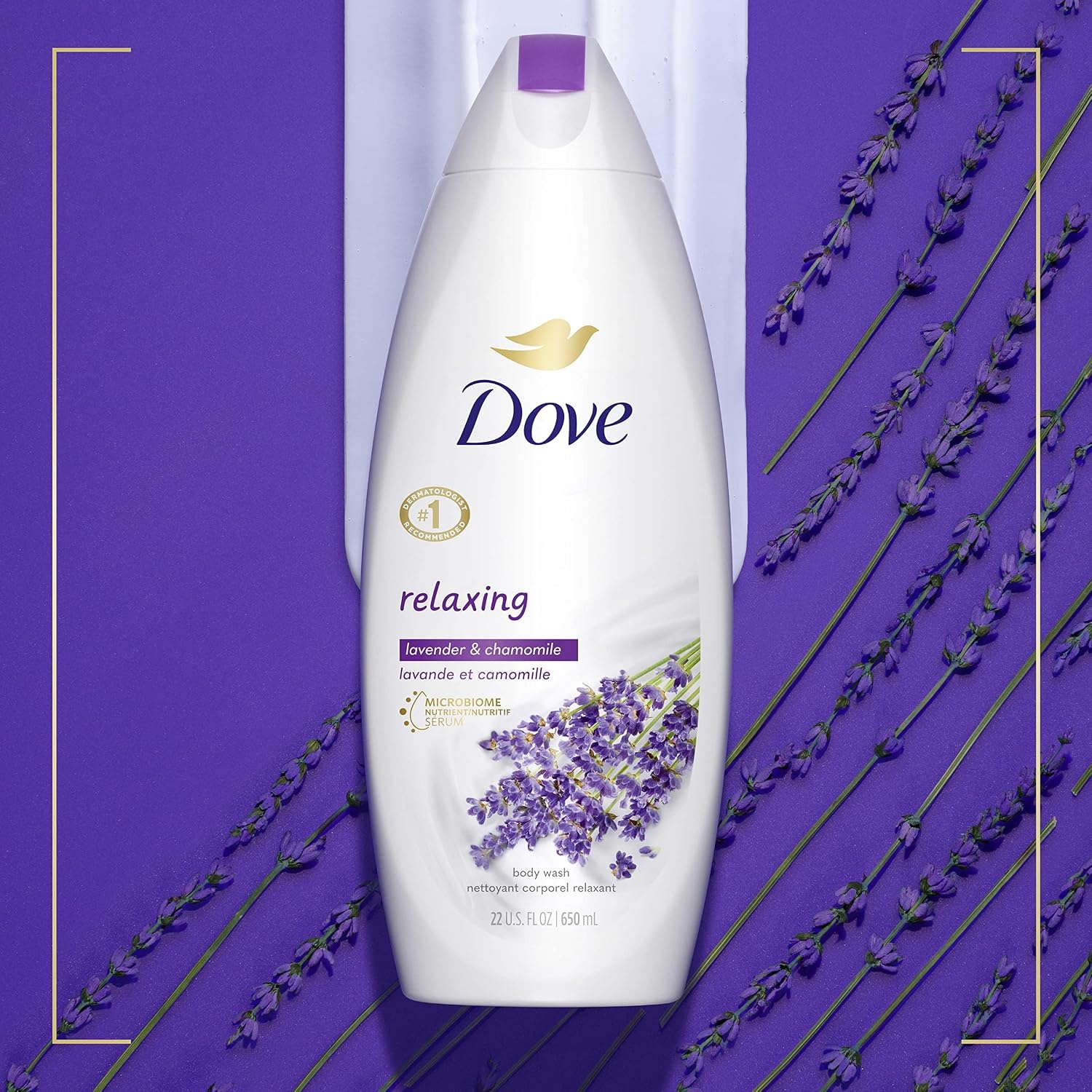 image:imageDove Body Wash with Pump Relaxing Lavender Oil amp Chamomile 3 Count for Renewed HealthyLooking Skin Gentle Skin Cleanser with 24hr Renewing MicroMoisture 306 ozLavender Oil Chamomile