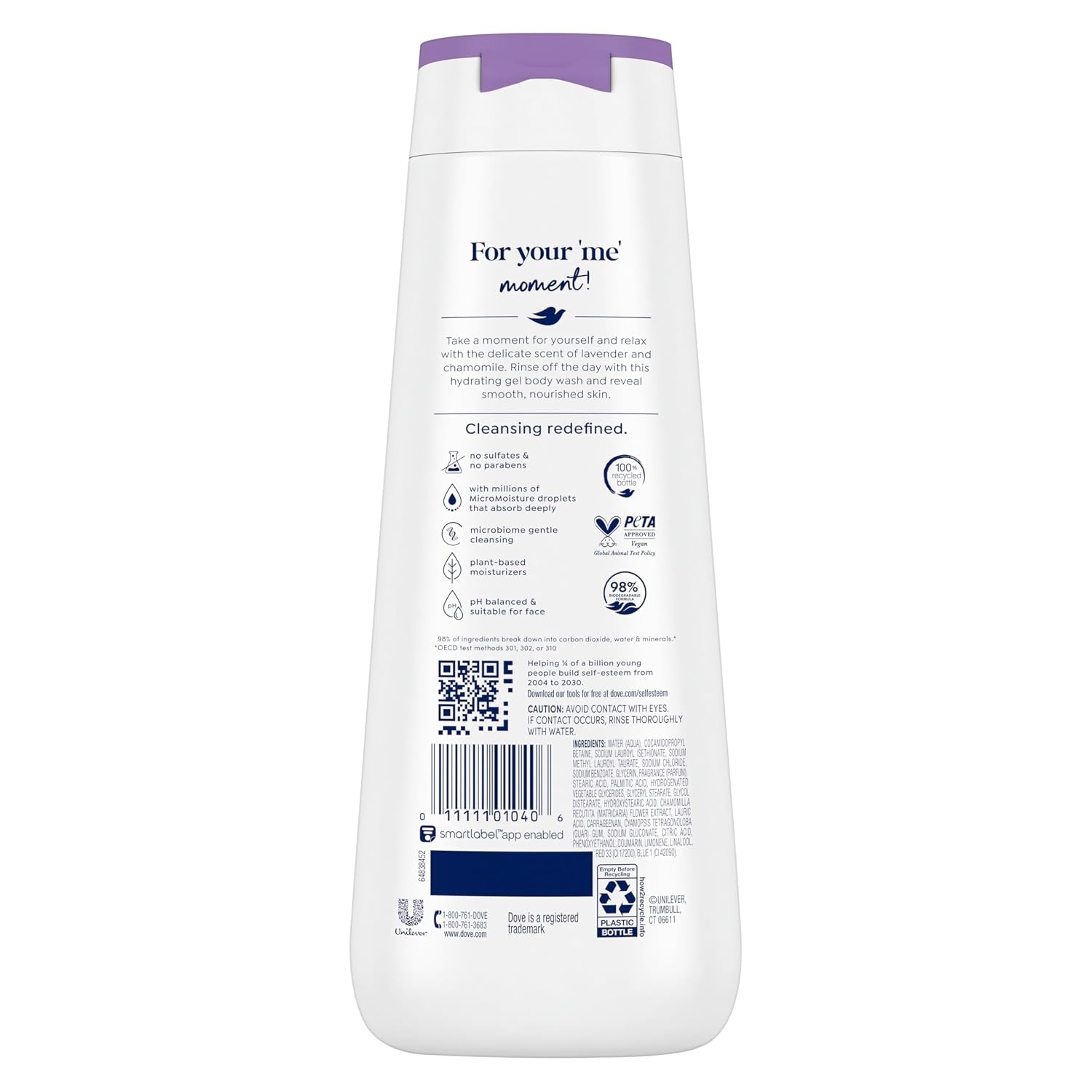 image:imageDove Body Wash with Pump Relaxing Lavender Oil amp Chamomile 3 Count for Renewed HealthyLooking Skin Gentle Skin Cleanser with 24hr Renewing MicroMoisture 306 ozLavender Oil Chamomile