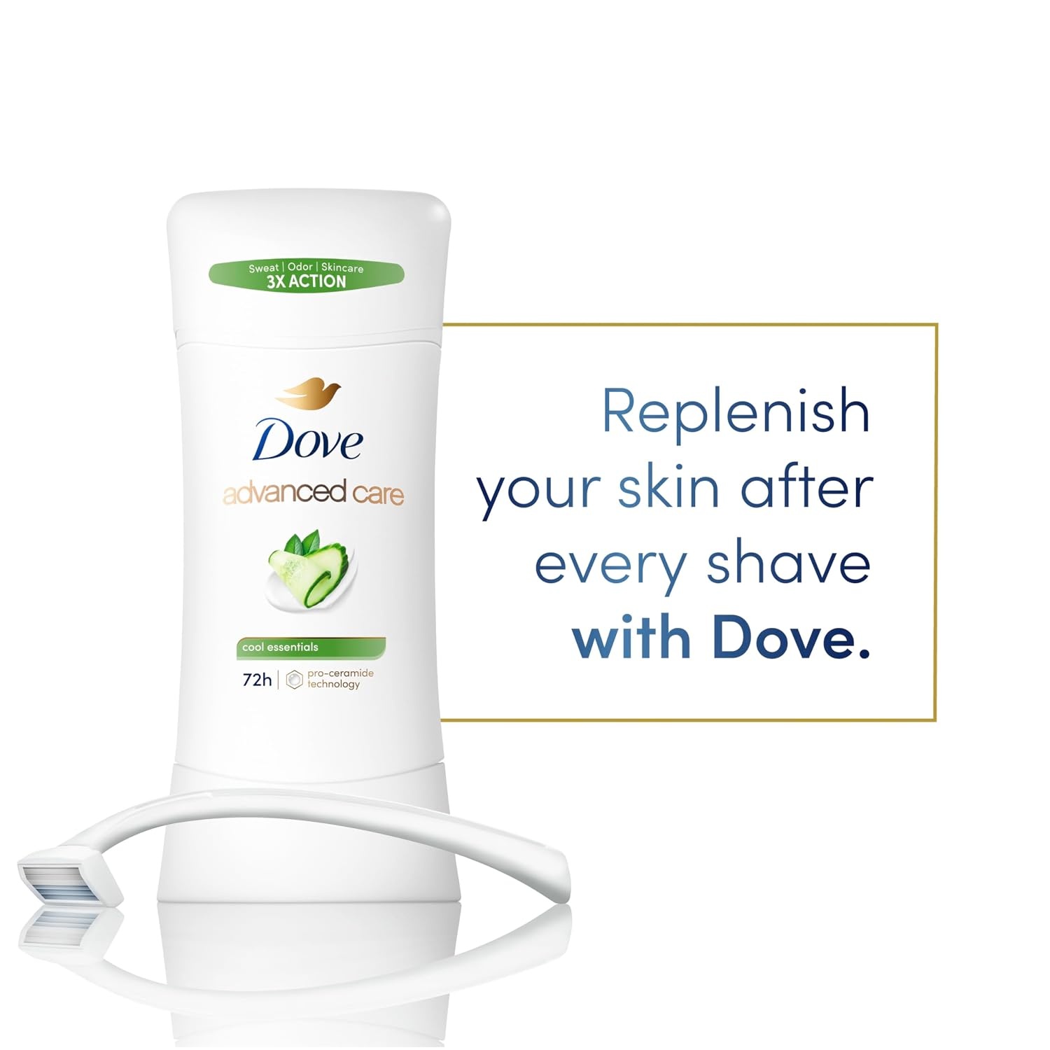 image:imageDove Advanced Care Antiperspirant Stick Cool Essentials 26 oz 2PK26 Ounce Pack of 12