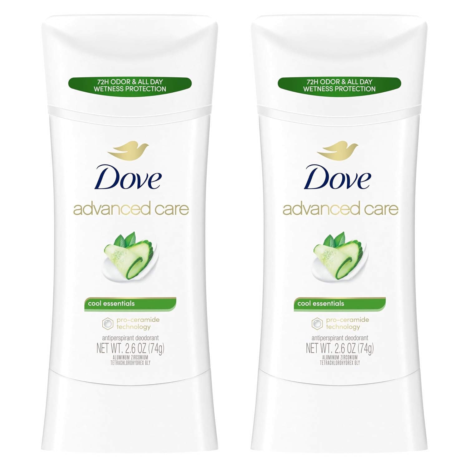 image:imageDove Advanced Care Antiperspirant Stick Cool Essentials 26 oz 2PK26 Ounce Pack of 2