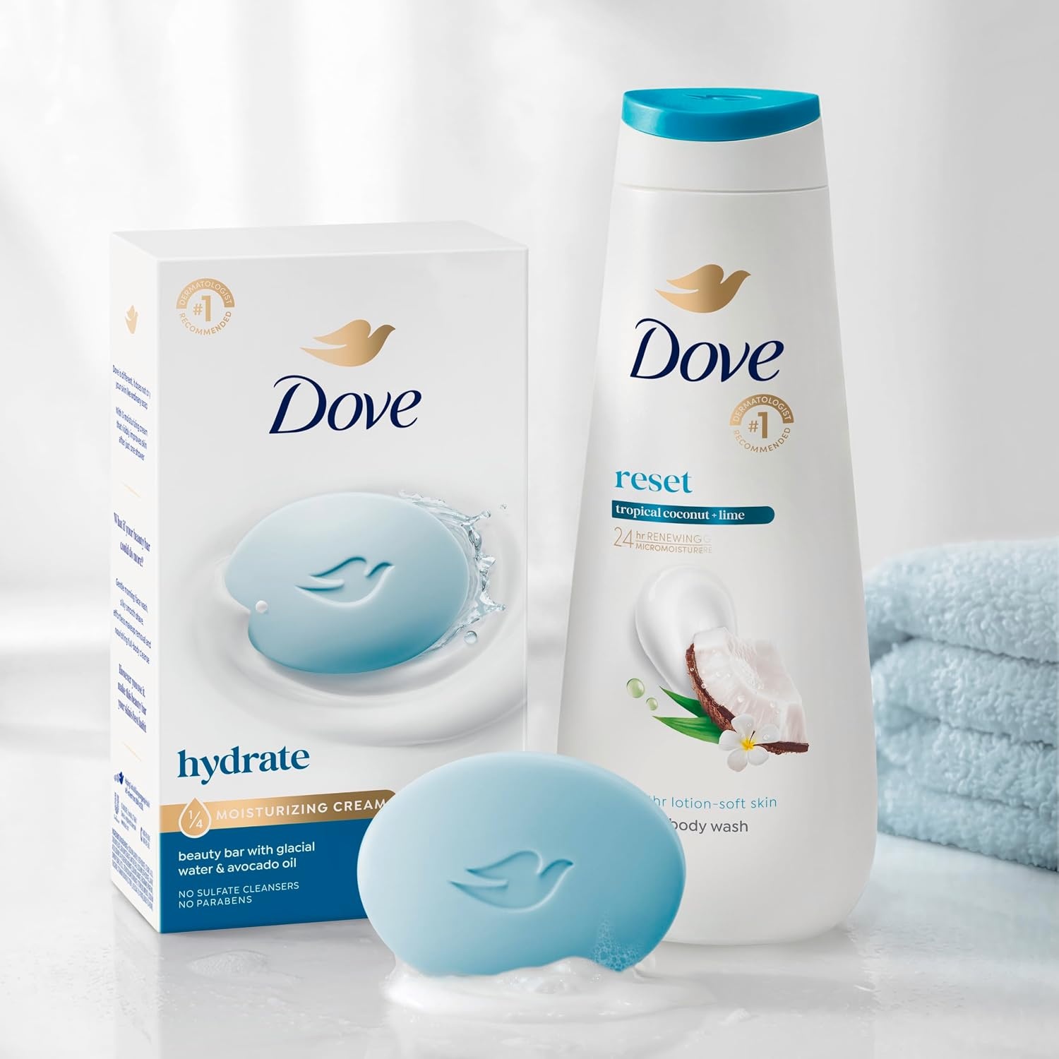 image:imageDove Beauty Bar Soap Glacial Water amp Avocado Oil I 6 Count 375 ozGlacial Water Avocado Oil