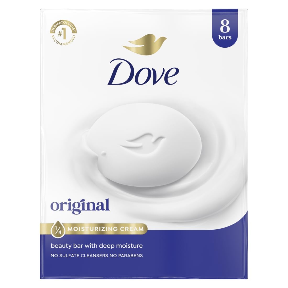 image:imageDove Beauty Bar Soap Original 8 Count for Soft Smooth Skin with 14 Moisturizing Cream 375 ozFragranced