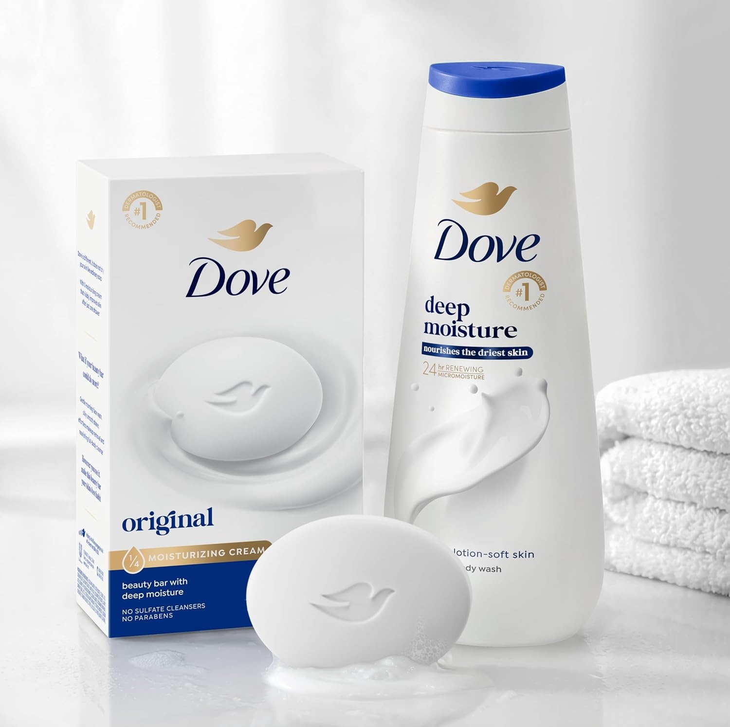 image:imageDove Beauty Bar Soap Original 8 Count for Soft Smooth Skin with 14 Moisturizing Cream 375 ozFragranced
