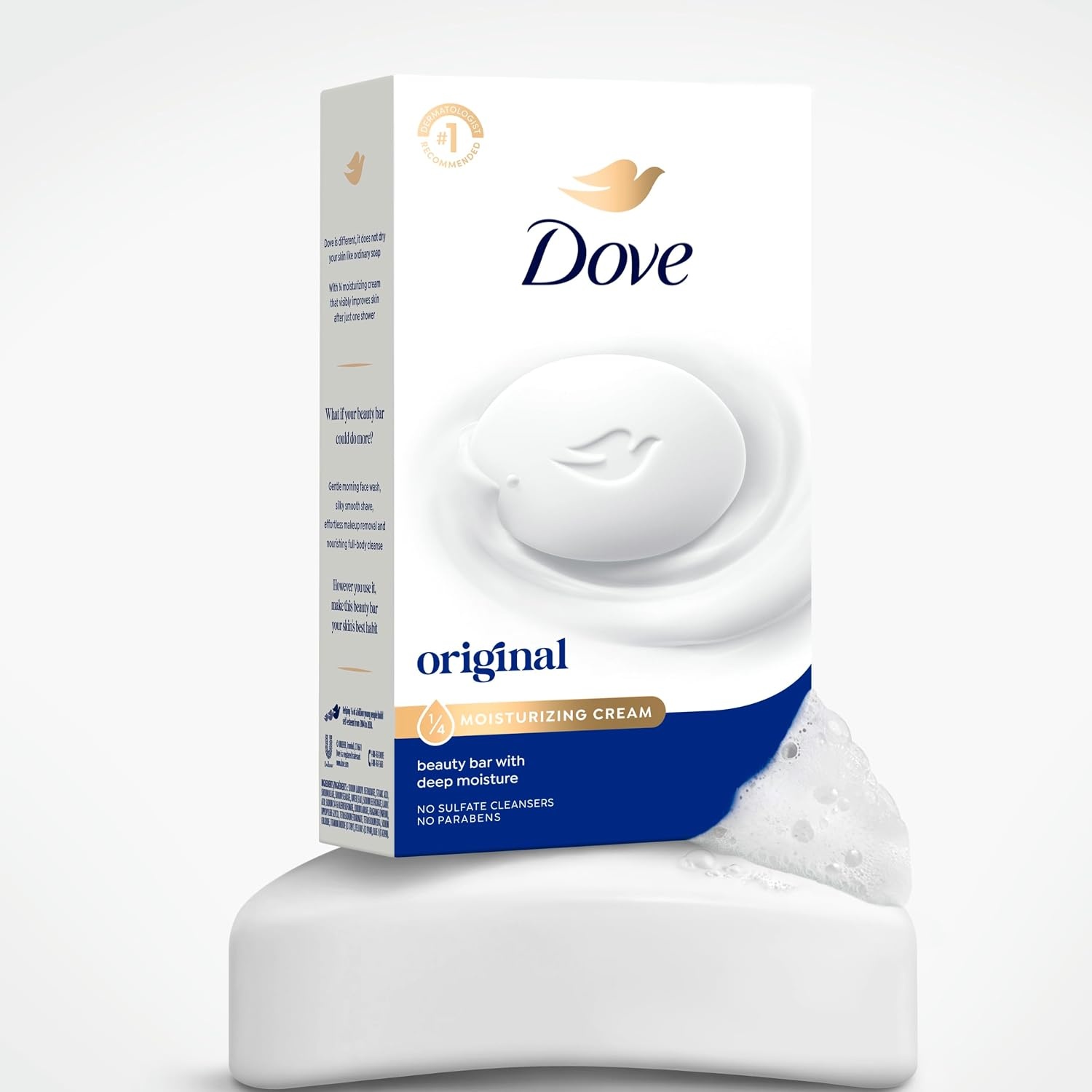 image:imageDove Beauty Bar Soap Original 8 Count for Soft Smooth Skin with 14 Moisturizing Cream 375 ozFragranced
