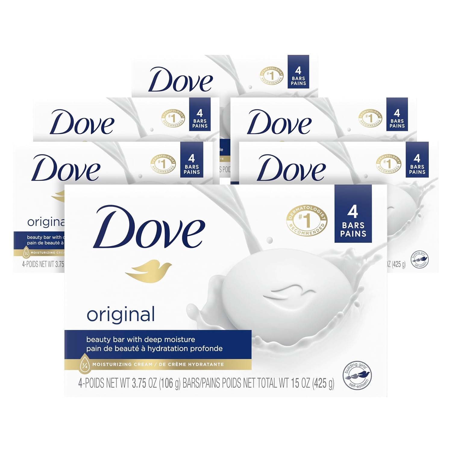 image:imageDove Beauty Bar Soap Original 8 Count for Soft Smooth Skin with 14 Moisturizing Cream 375 ozFragranced