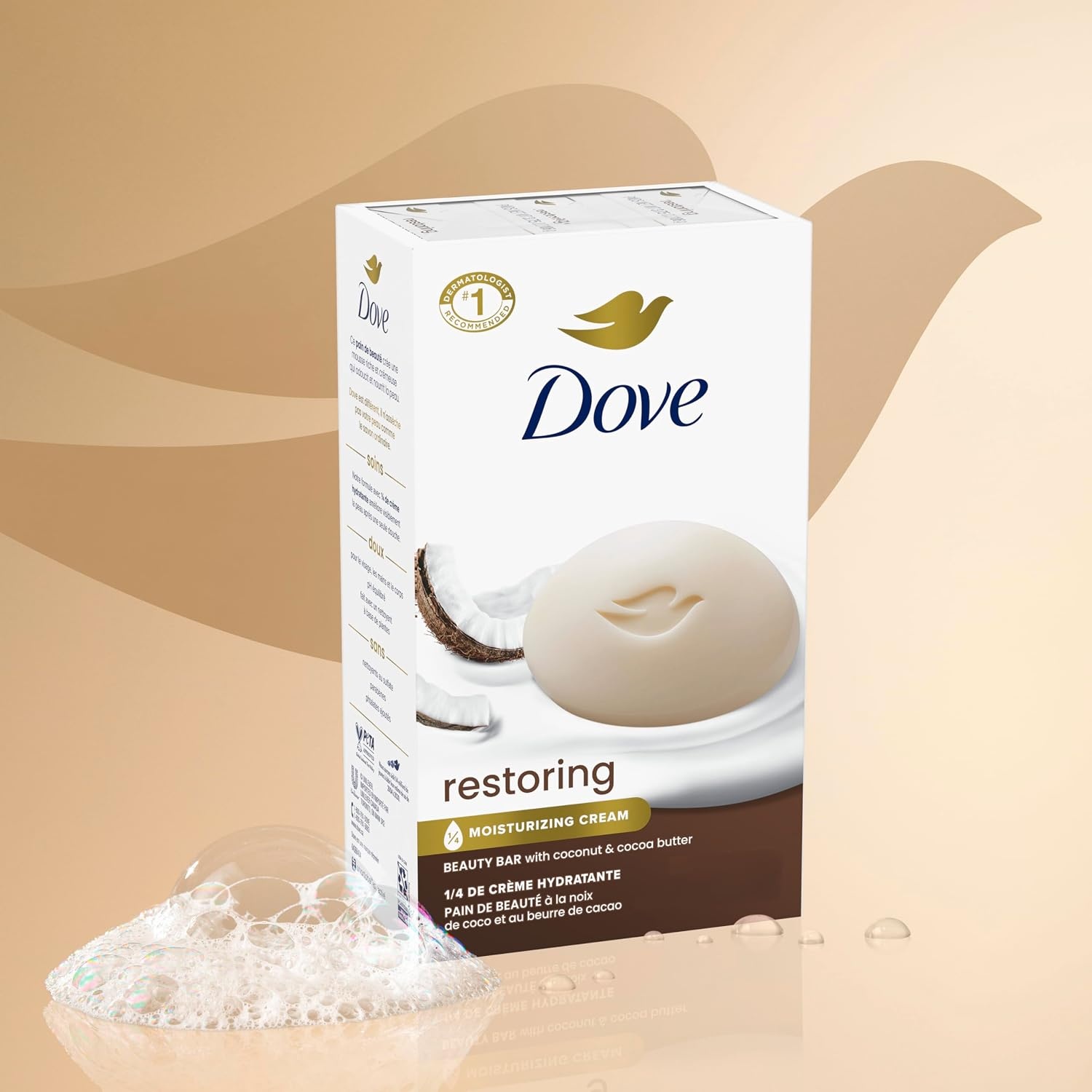 image:imageDove Beauty Bar Soap Restoring Coconut amp Cocoa Butter 6 Count 375 ozCoconut Cocoa Butter