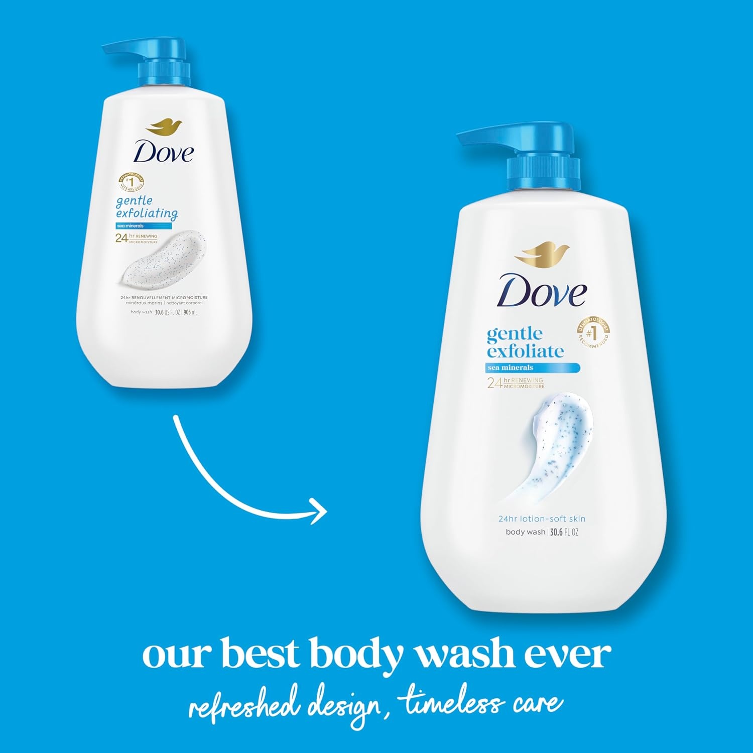 image:imageDove Body Wash Body Wash Gentle Exfoliate Sea Minerals 306 oz Sulfate FreeMandarin Pear Lily of Valley