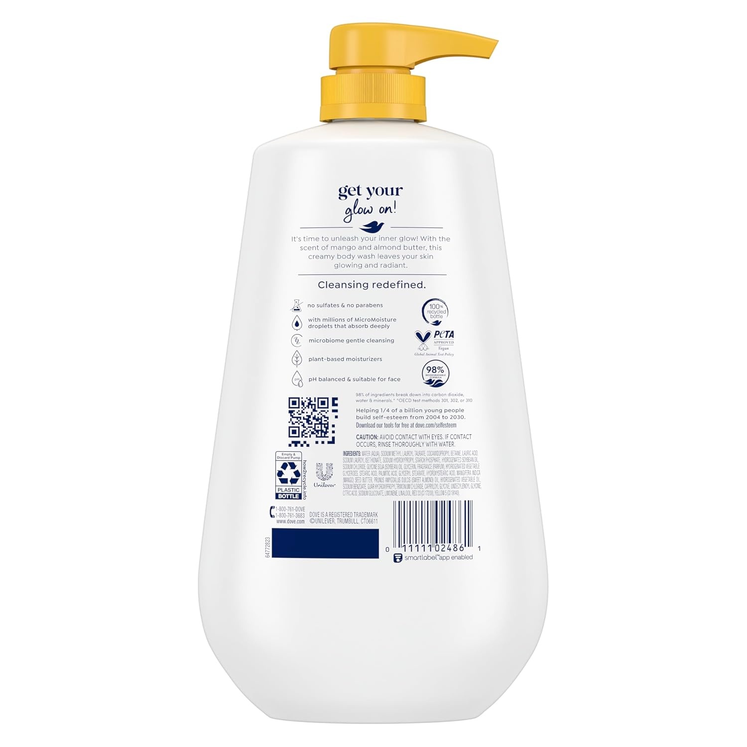image:imageDove Body Wash Body Wash Gentle Exfoliate Sea Minerals 306 oz Sulfate FreeMango and Almond Butter