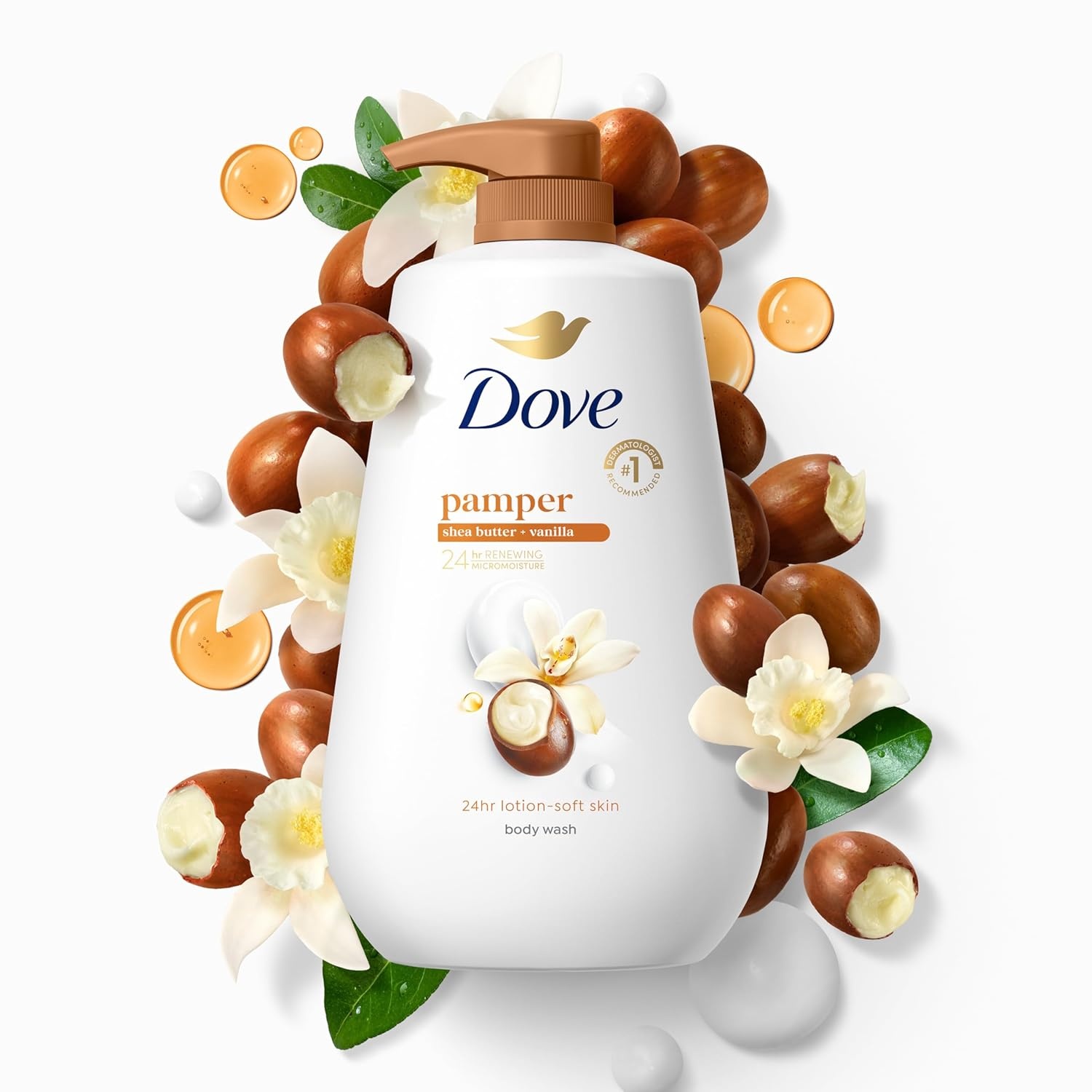 image:imageDove Body Wash Pamper Shea Butter amp Vanilla 306 oz Pump Sulfate Free306 Fl Oz Pack of 1