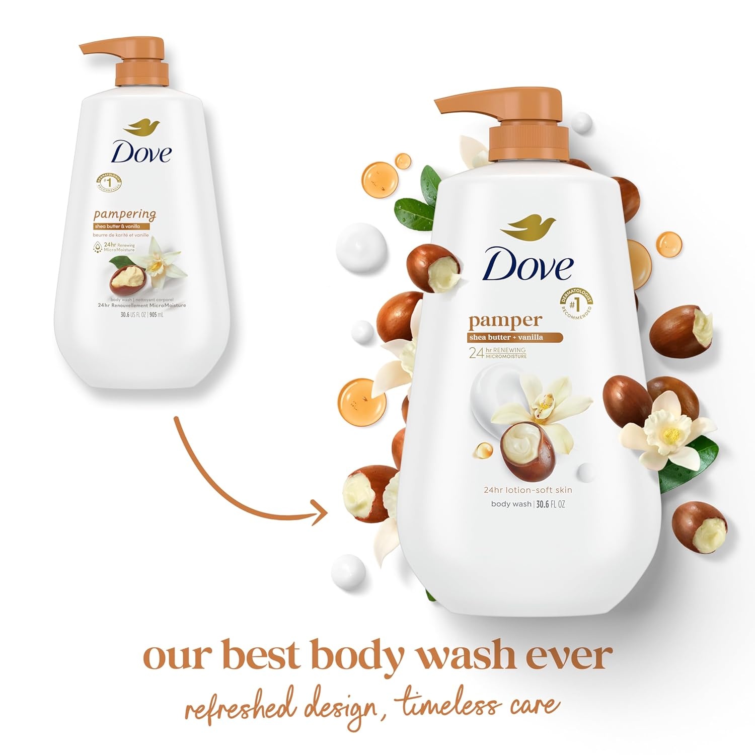image:imageDove Body Wash Pamper Shea Butter amp Vanilla 306 oz Pump Sulfate Free306 Fl Oz Pack of 2