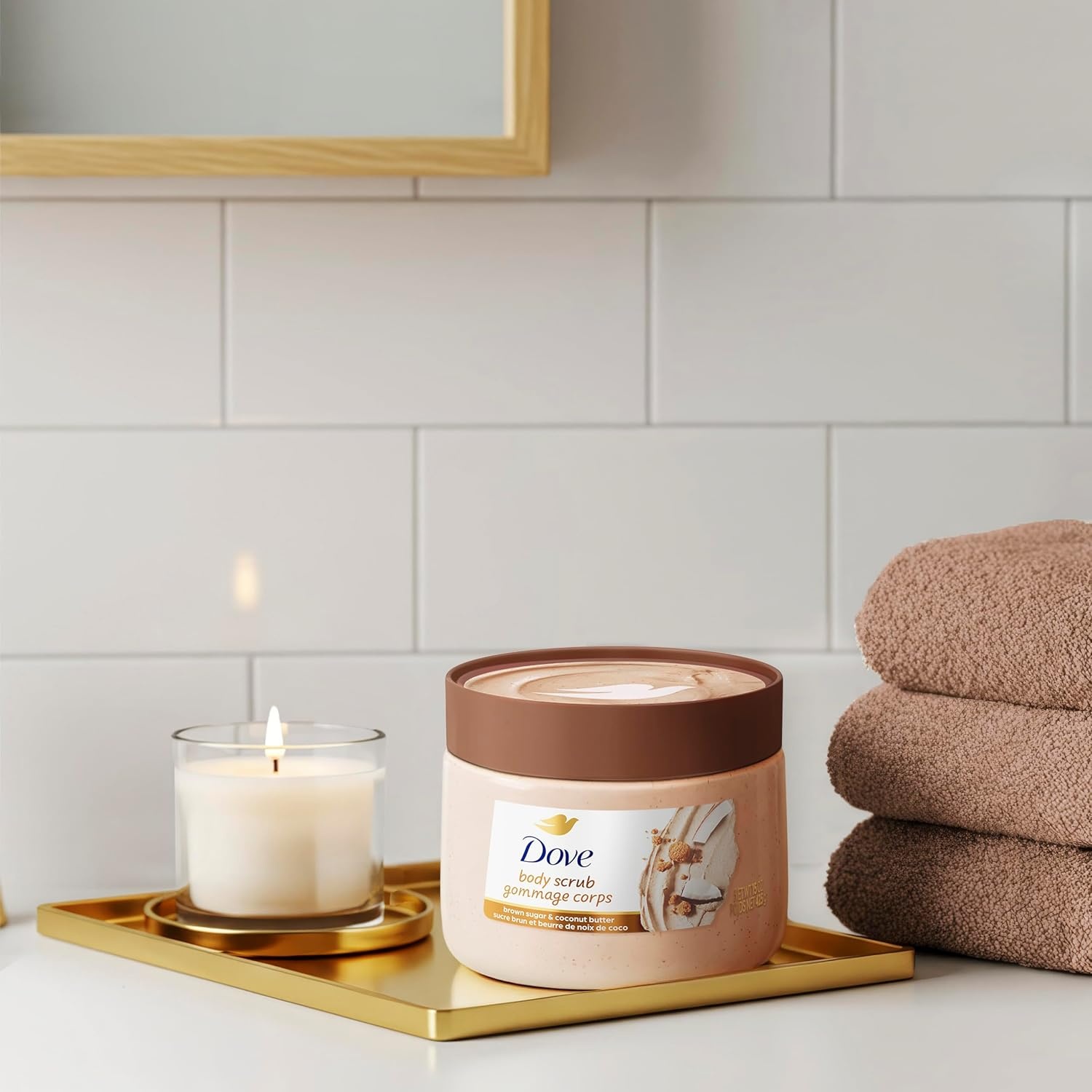 image:imageDove Himalayan Salt amp Rose Oil Body Scrub Exfoliates and Deeply 15 ozBrown Sugar Coconut Butter