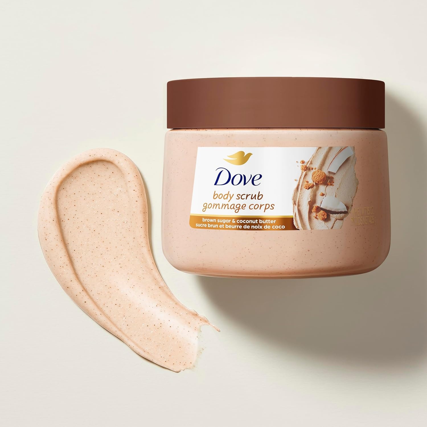 image:imageDove Himalayan Salt amp Rose Oil Body Scrub Exfoliates and Deeply 15 ozBrown Sugar Coconut Butter