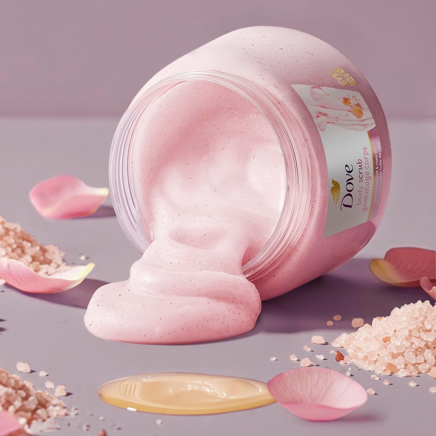 image:imageDove Himalayan Salt amp Rose Oil Body Scrub Exfoliates and Deeply 15 ozHimalayan Salt Rose Oil