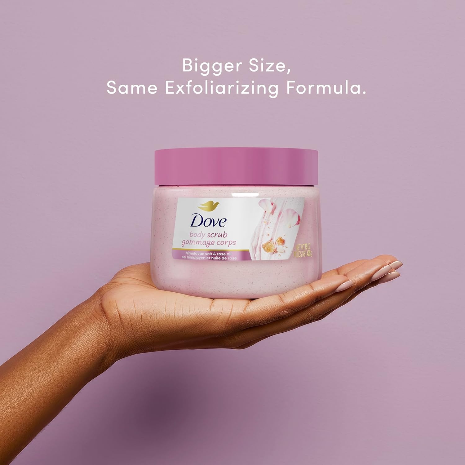 image:imageDove Himalayan Salt amp Rose Oil Body Scrub Exfoliates and Deeply 15 ozHimalayan Salt Rose Oil