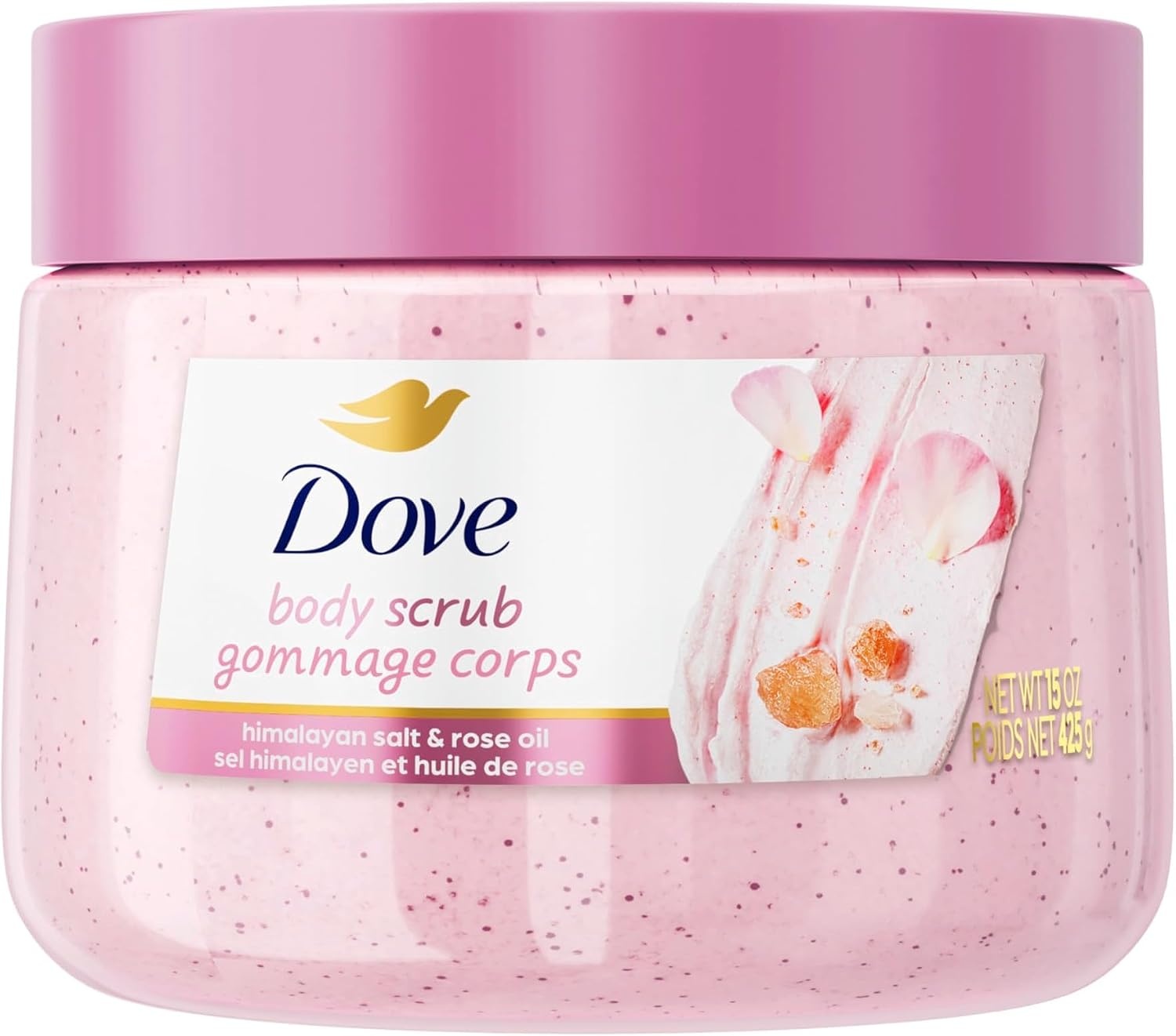 image:imageDove Himalayan Salt amp Rose Oil Body Scrub Exfoliates and Deeply 15 ozHimalayan Salt Rose Oil