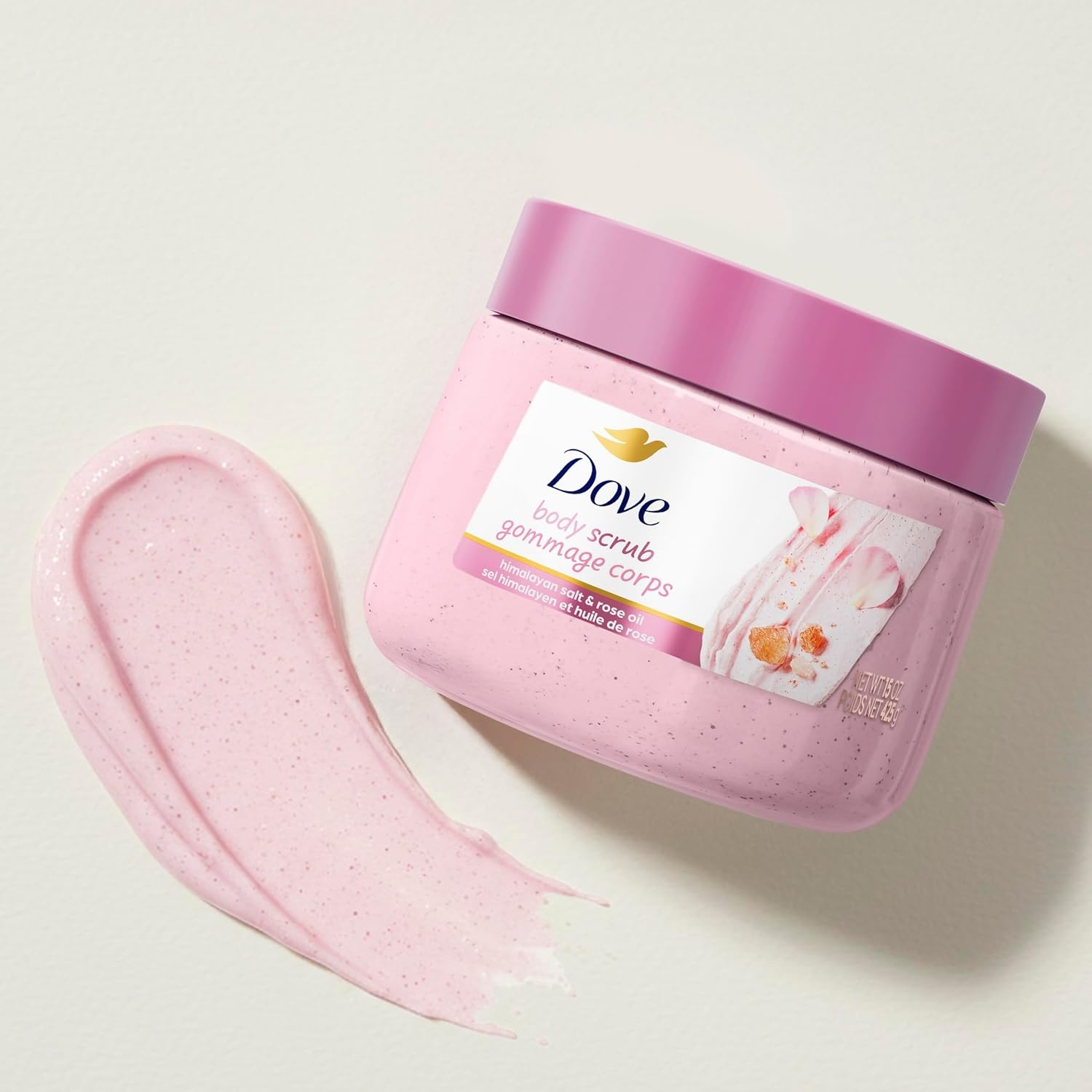 image:imageDove Himalayan Salt amp Rose Oil Body Scrub Exfoliates and Deeply 15 ozHimalayan Salt Rose Oil