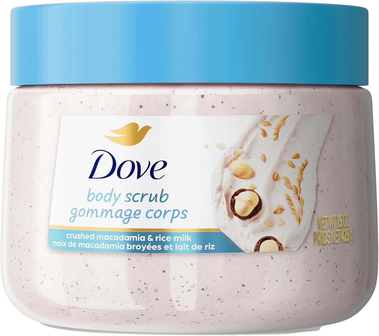 image:imageDove Himalayan Salt amp Rose Oil Body Scrub Exfoliates and Deeply 15 ozMacadamia Rice Milk