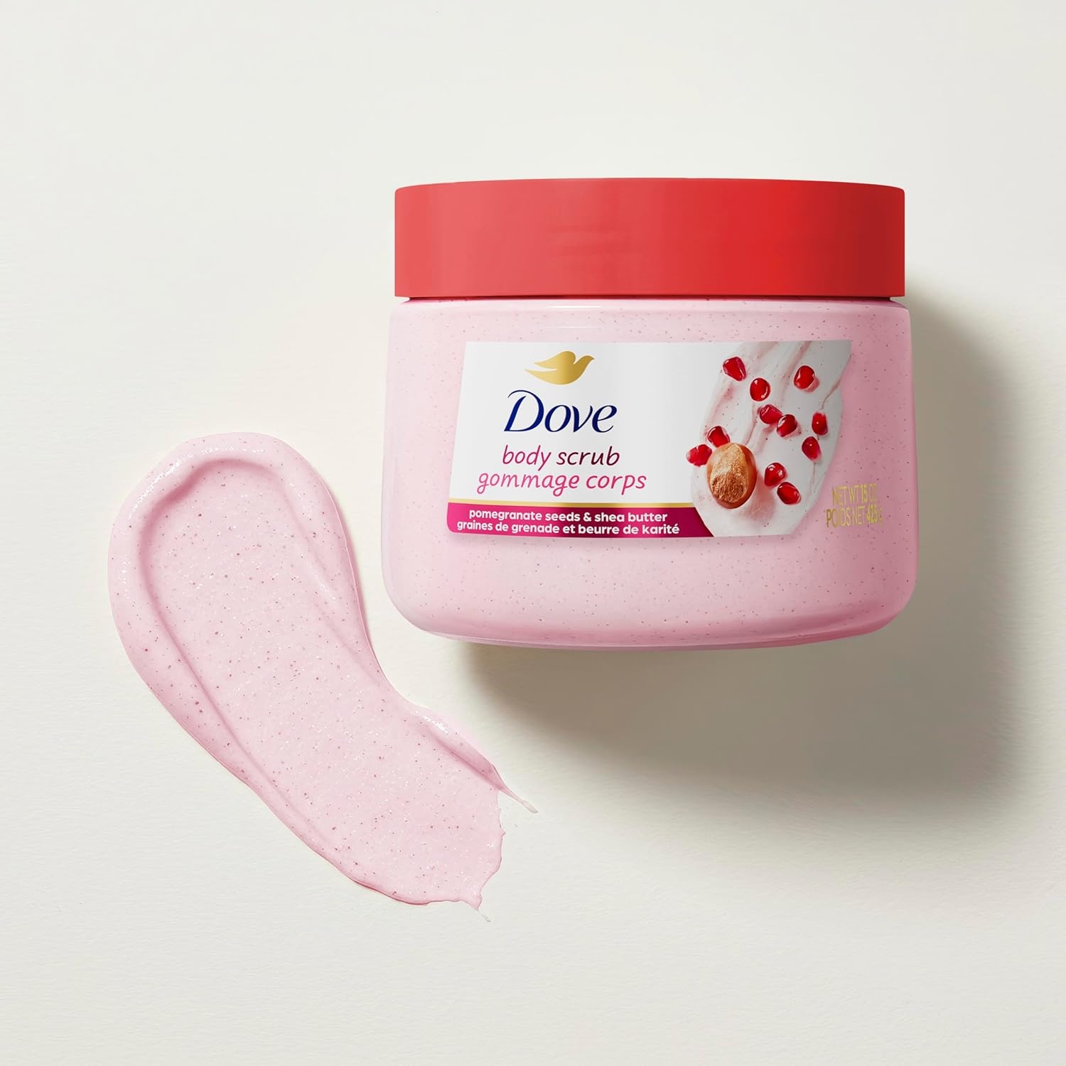 image:imageDove Himalayan Salt amp Rose Oil Body Scrub Exfoliates and Deeply 15 ozPomegranate Shea Butter