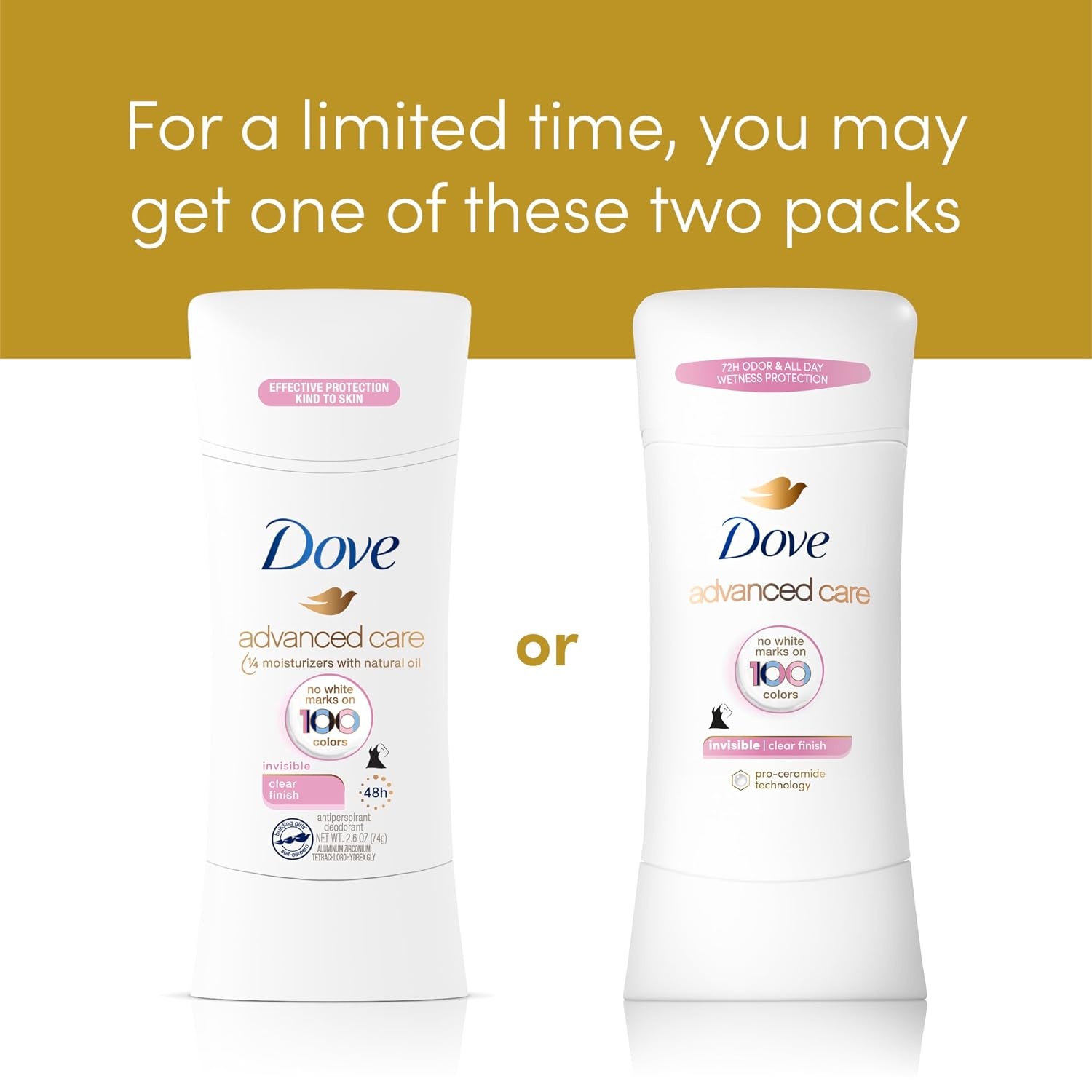 image:imageDove Invisible Antiperspirant Deodorant Stick Sheer Cool 26 oz26 Ounce Pack of 4