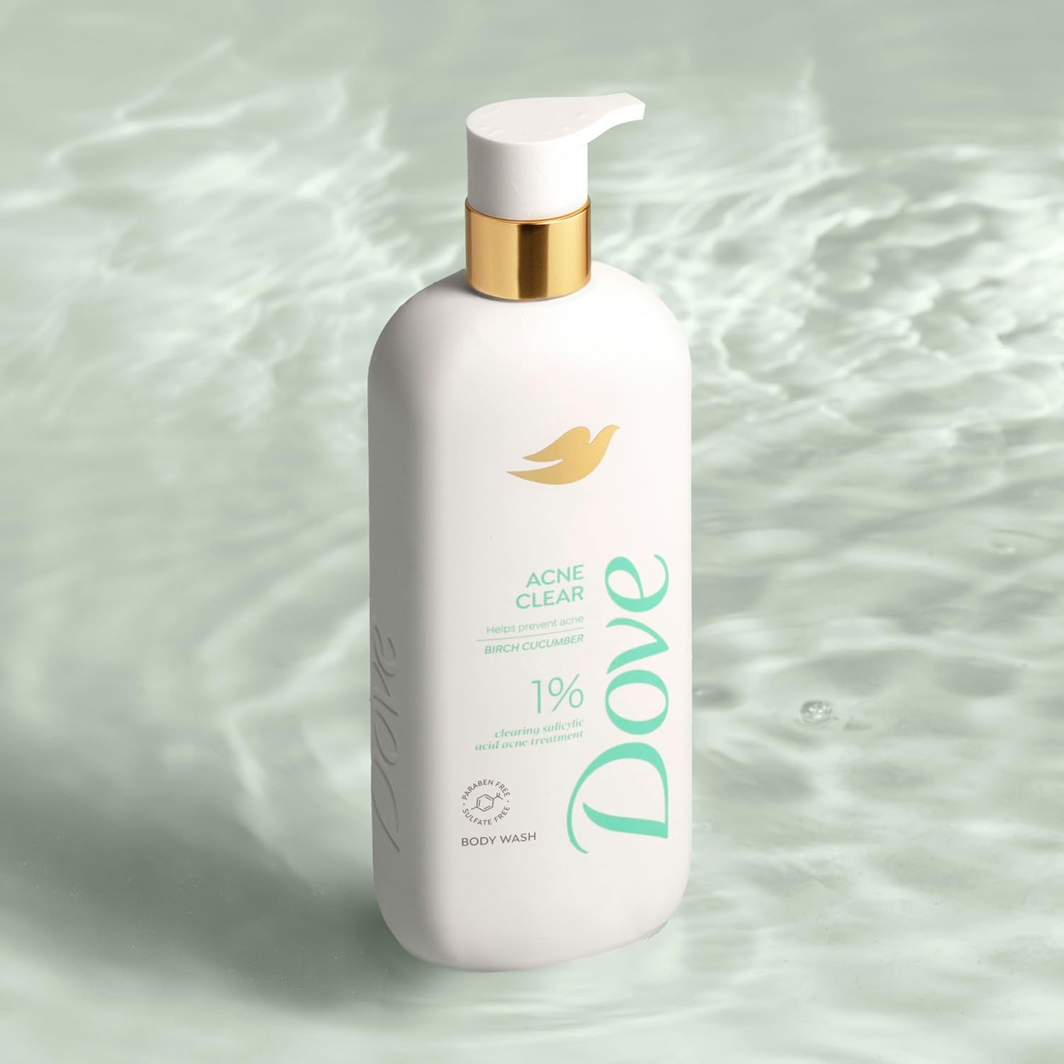 image:imageDove Serum Acne Clear Body Wash with 1 Salicylic Acid 185 oz185 Fl Oz Pack of 4
