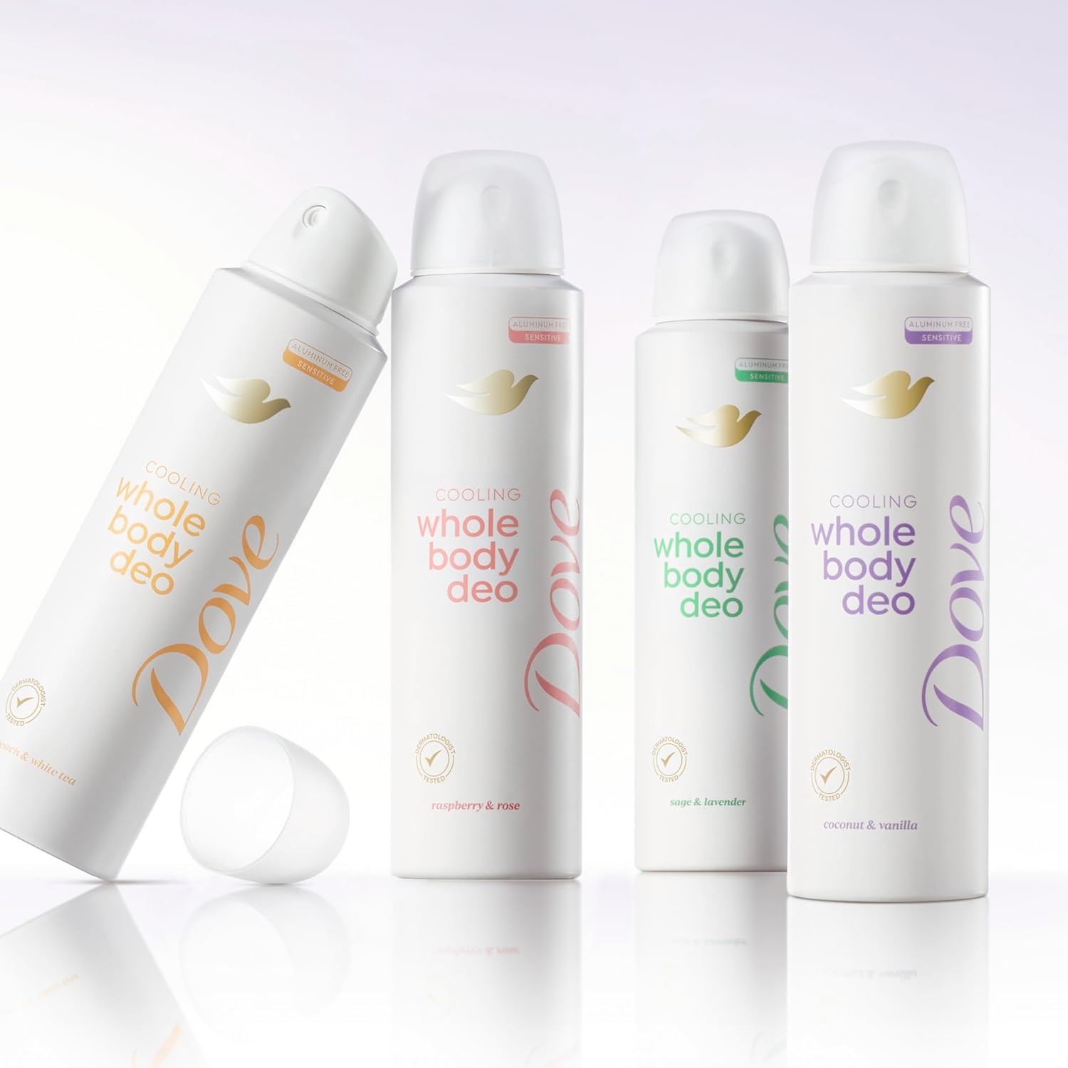 image:imageDove Whole Body Deodorant Cooling Spray Peach amp White Tea Aluminum Free 4ozCoconut Vanilla