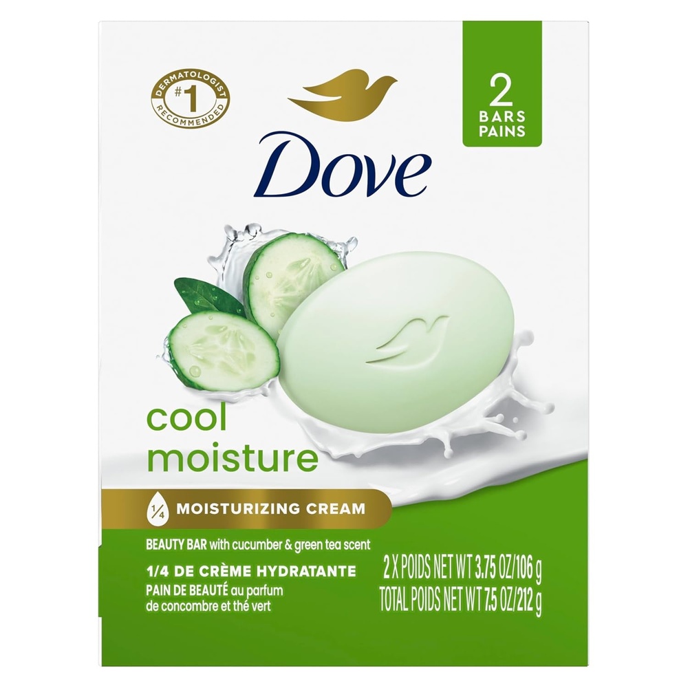 image:imageDove Beauty Bar Soap Cool Moisture Cucumber amp Green Tea Scent 6 Bars 375oz375 Ounce Pack of 2