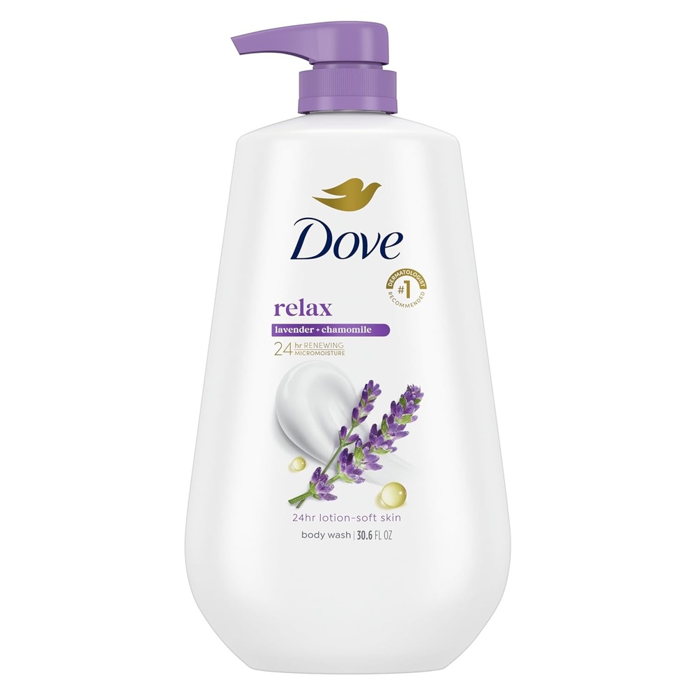 image:imageDove Body Wash Relax Lavender Oil amp Chamomile 306 oz Pump Sulfate Free306 Fl Oz Pack of 1