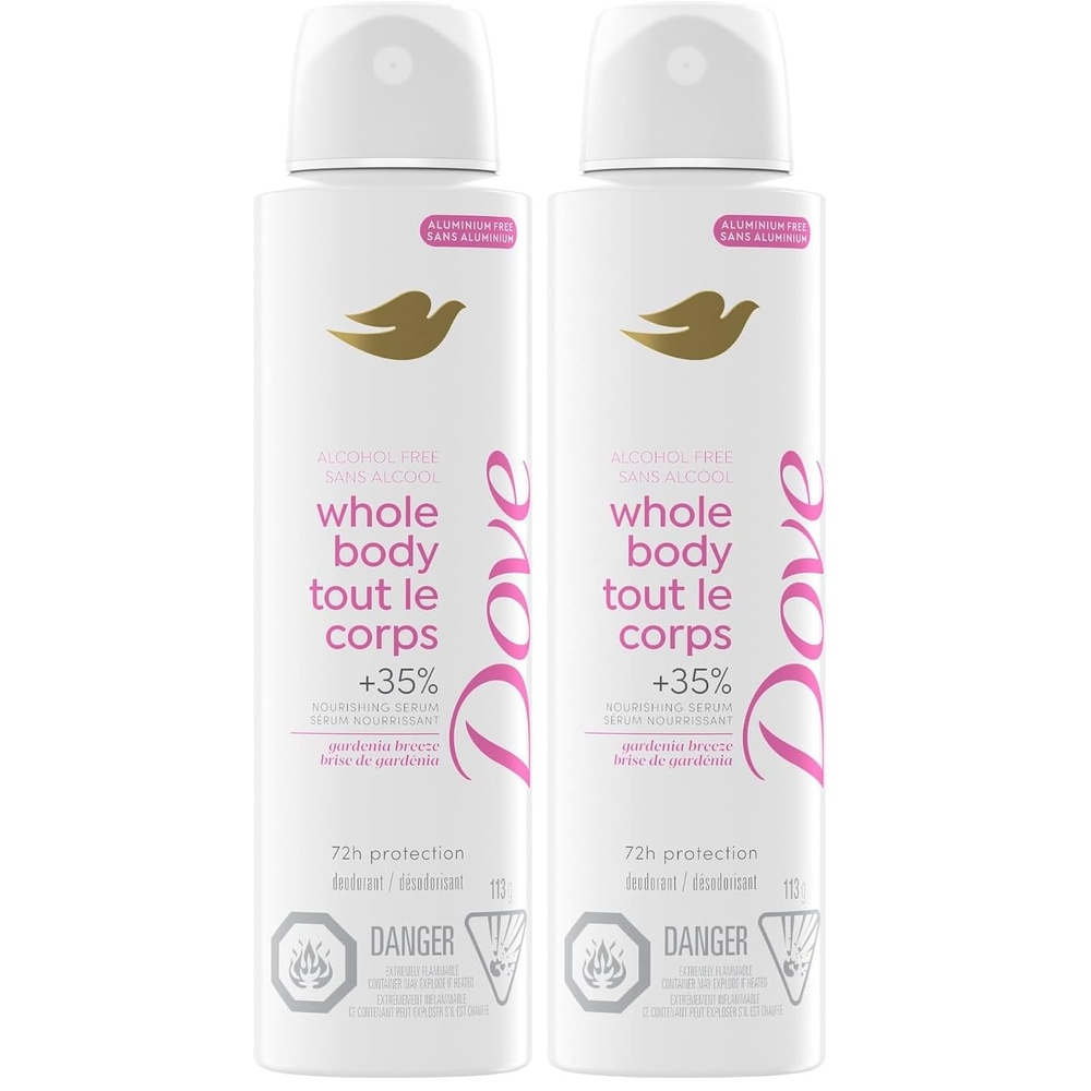 image:imageDove Gardenia Breeze AlcoholFree Whole Body Deodorant Spray 4 oz4 Ounce Pack of 2