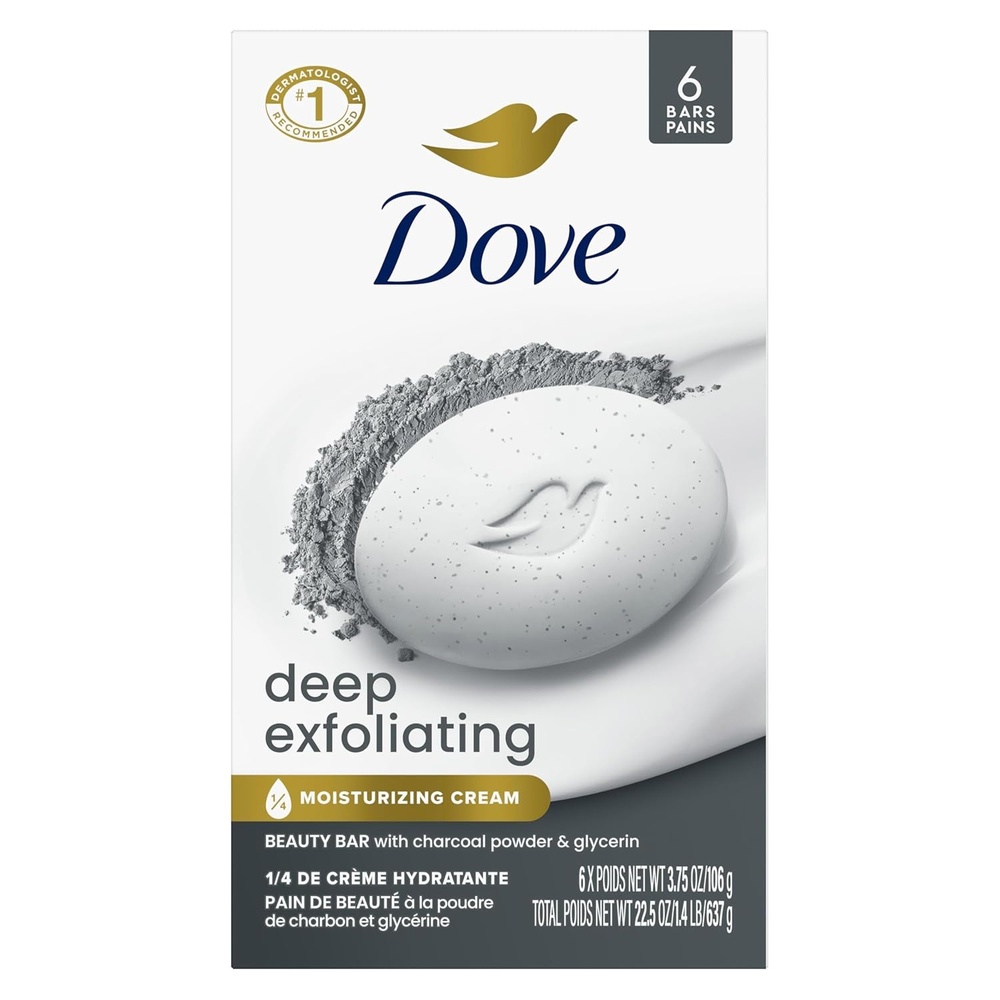 image:imageDove Gentle Exfoliating Beauty Bar Soap Renewing 8 Count 375 ozDeep Exfoliating
