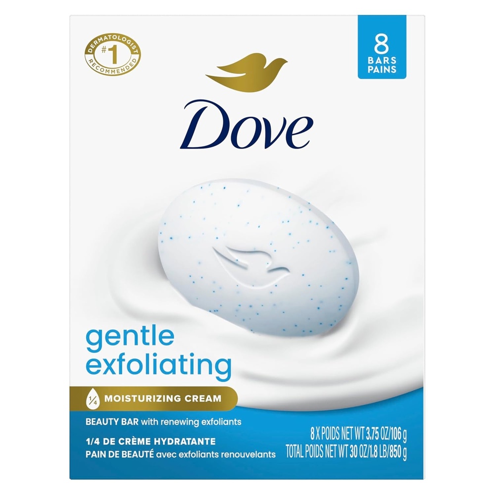 image:imageDove Gentle Exfoliating Beauty Bar Soap Renewing 8 Count 375 ozGentle Exfoliating