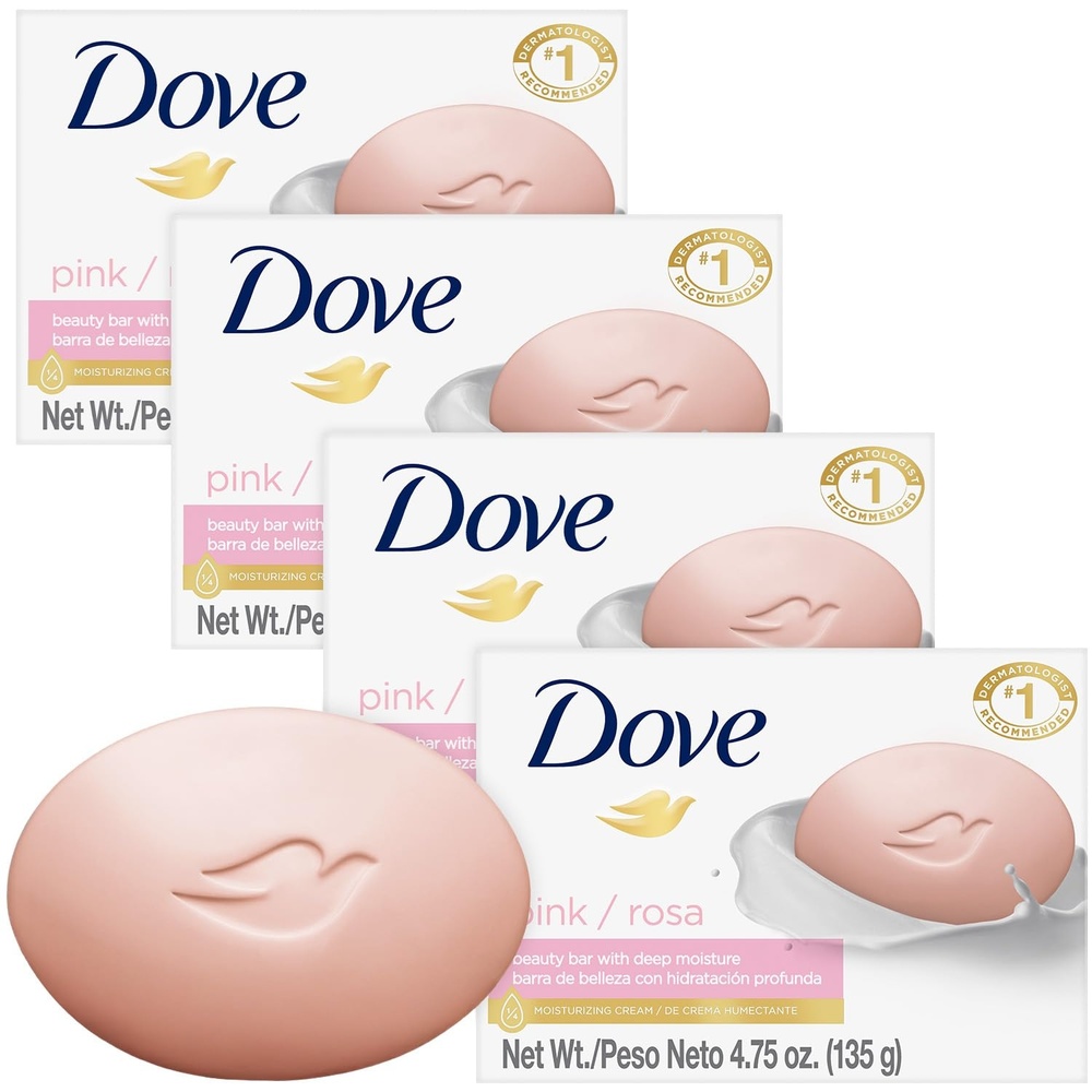 image:imageDove Pink Rosa Beauty Bar Soap 8 Count Cleanser 375 oz I beauty bar475 Ounce Pack of 4