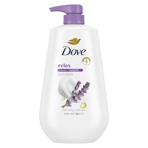 Dove Body Wash Relax Lavender Oil & Chamomile 30.6 oz Pump, Sulfate Free(30.6 Fl Oz (Pack of 1))