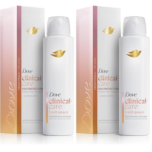 Dove Clinical + Care Fresh Peach Antiperspirant Dry Spray, 3.8 oz(3.8 Ounce (Pack of 2))