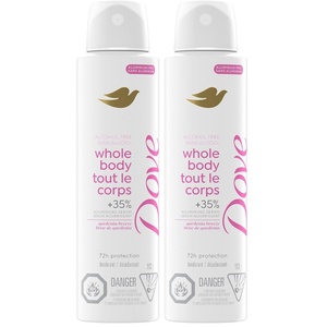 Dove Gardenia Breeze Alcohol-Free Whole Body Deodorant Spray, 4 oz(4 Ounce (Pack of 2))