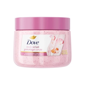 Dove Himalayan Salt & Rose Oil Body Scrub Exfoliates and Deeply 15 oz(Himalayan Salt & Rose Oil)