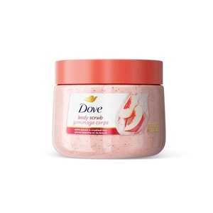 Dove Himalayan Salt & Rose Oil Body Scrub Exfoliates and Deeply 15 oz(White Peaches & Crushed Rice)