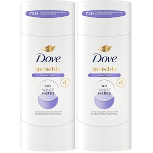 Dove Invisible Antiperspirant Deodorant Stick Sheer Cool 2.6 oz(2.6 Ounce (Pack of 2))