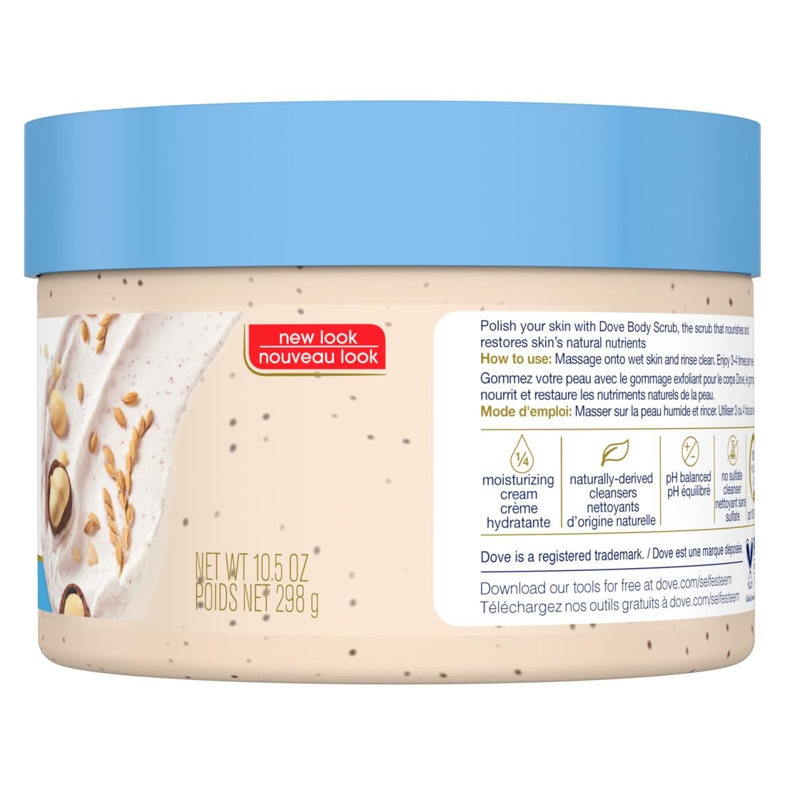 image:imageDove Exfoliating Body Polish Body Scrub Crushed Almond and Mango Butter 4 Count Exfoliating Scrub for Dry Skin Gently Exfoliates to Reveal Healthy Skin 105 ozCrushed Macadamia and Rice Milk