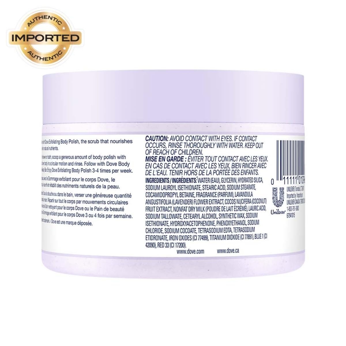 image:imageDove Exfoliating Body Polish Body Scrub Crushed Almond and Mango Butter 4 Count Exfoliating Scrub for Dry Skin Gently Exfoliates to Reveal Healthy Skin 105 ozLavender Coconut Milk