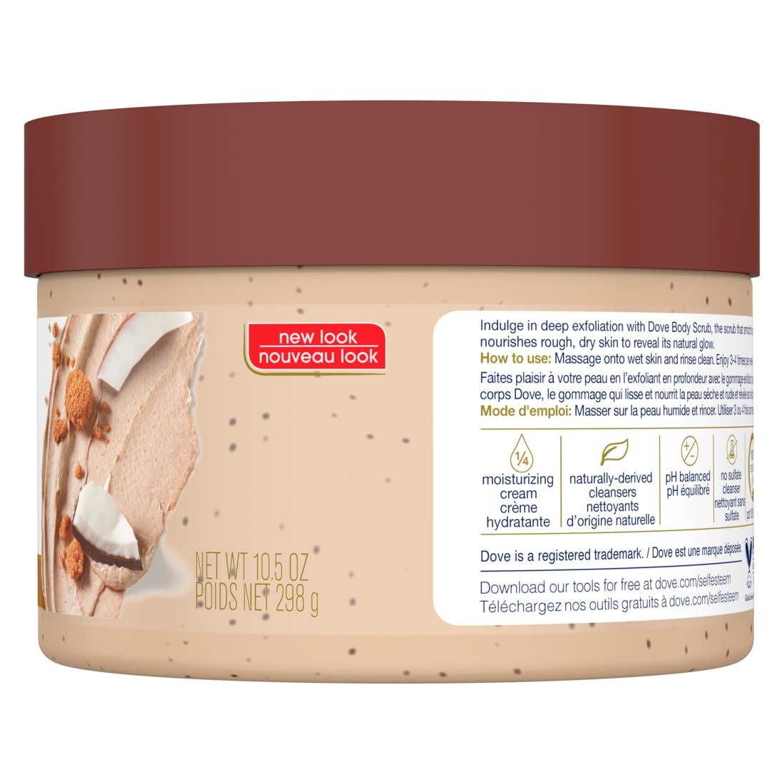 image:imageDove Exfoliating Body Polish Body Scrub Crushed Almond and Mango Butter 4 Count Exfoliating Scrub for Dry Skin Gently Exfoliates to Reveal Healthy Skin 105 ozBrown Sugar and Coconut Butter