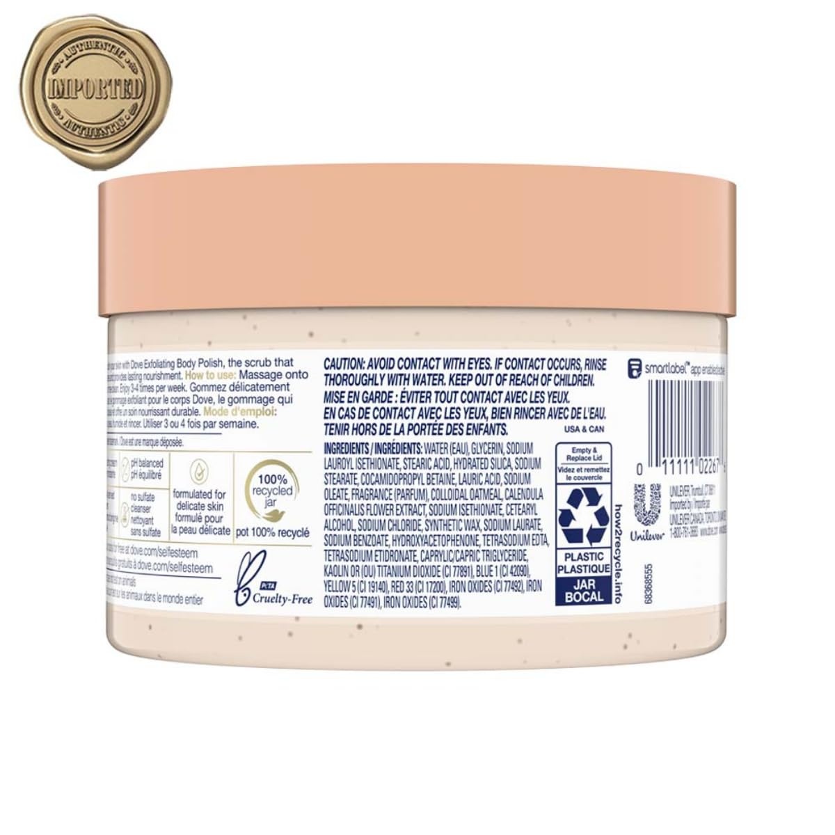 image:imageDove Exfoliating Body Polish Body Scrub Crushed Almond and Mango Butter 4 Count Exfoliating Scrub for Dry Skin Gently Exfoliates to Reveal Healthy Skin 105 ozSubtle Floral