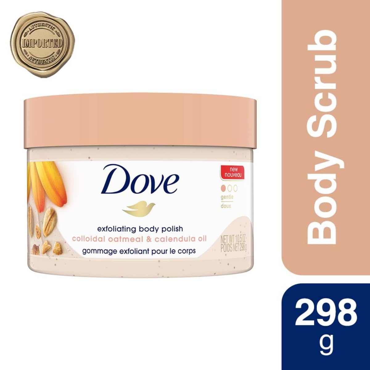 image:imageDove Exfoliating Body Polish Body Scrub Crushed Almond and Mango Butter 4 Count Exfoliating Scrub for Dry Skin Gently Exfoliates to Reveal Healthy Skin 105 ozSubtle Floral