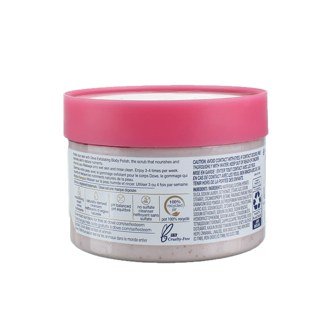 image:imageDove Exfoliating Body Polish Body Scrub Crushed Almond and Mango Butter 4 Count Exfoliating Scrub for Dry Skin Gently Exfoliates to Reveal Healthy Skin 105 ozPomegranate