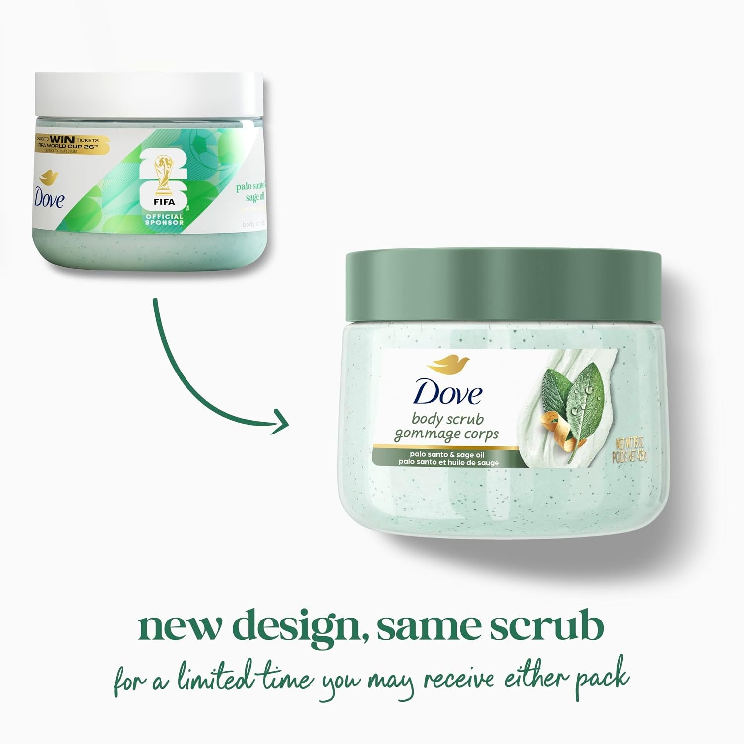 image:imageDove Limited Edition Body Scrub Palo Santo amp Sage Oil For Exfoliated 15 OZ15 Ounce Pack of 1