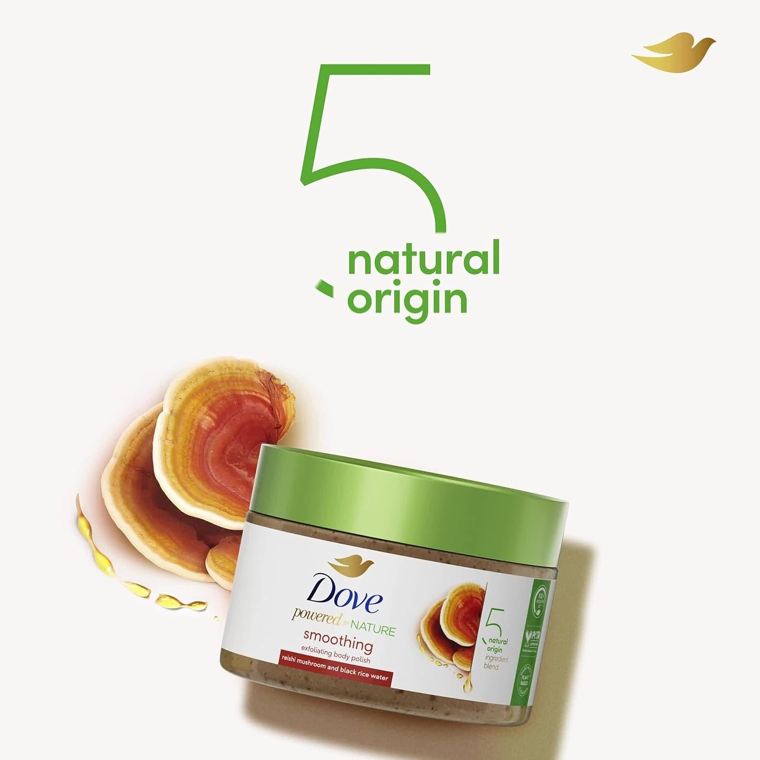 image:imageDove Powered By Nature Smoothing Body Polish Exfoliating With 5 Natural Origin Ingredient Blend For Skin Care 105 oz Pack of 1105 Ounce Pack of 1